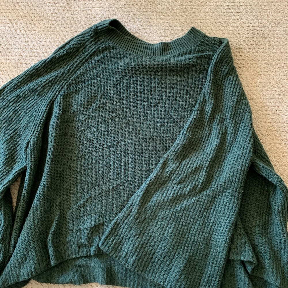 Forrest green mock neck sweater